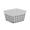 Contemporary Home Living 12.75" Black Lined Grid Wire Tapered Storage Basket